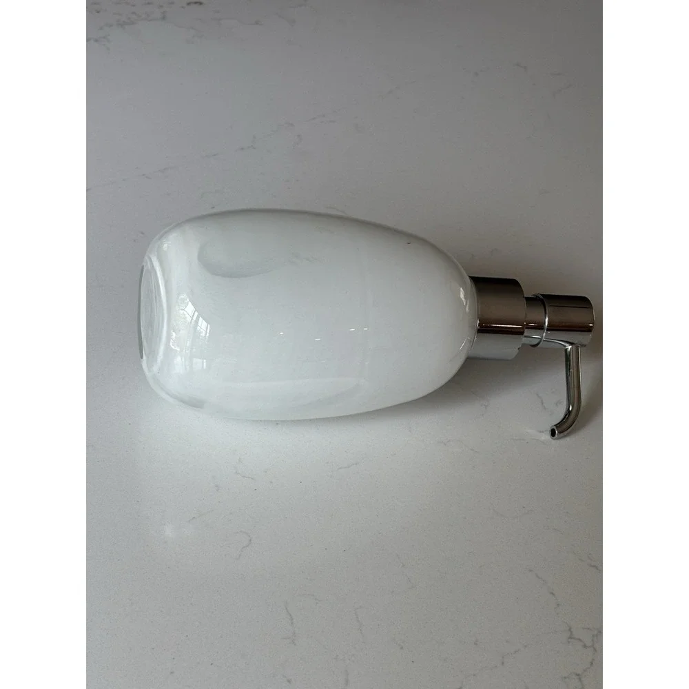 NWOB Labrazel Bianca Italian Hand Blown Glass Pump Soap Dispenser
